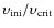 $\upsilon_{\rm ini}/\upsilon_{\rm crit}$