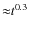 ${\approx} t^{0.3}$