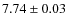 $7.74\pm0.03$