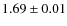 $1.69\pm0.01$