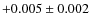 $+0.005\pm0.002$