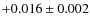$+0.016\pm0.002$