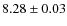 $8.28\pm0.03$