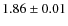 $1.86\pm0.01$