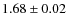 $1.68\pm0.02$