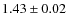 $1.43\pm0.02$