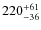 $\rm 220^{+61}_{-36}$