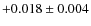 $+0.018\pm0.004$