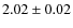 $2.02\pm0.02$
