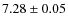 $7.28\pm0.05$