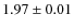$1.97\pm0.01$