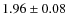 $1.96\pm0.08$