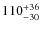 $\rm 110^{+36}_{-30}$