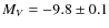 $M_V = -9.8 \pm 0.1$