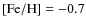 $\rm [Fe/H] = -0.7$