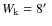 $ W_{\rm k} =
8\hbox{$^\prime$ }$