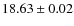 $18.63\pm0.02$