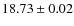 $18.73\pm0.02$