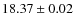 $18.37\pm0.02$