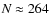 $\textit{N}\approx 264$