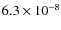 $6.3\times 10^{-8}$
