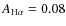 $A_{\rm H\alpha}=0.08$