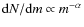 ${\rm d}N/{\rm d}m \propto m^{-\alpha}$