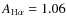 $A_{\rm H\alpha}= 1.06$