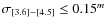$\sigma_{[3.6]{-}[4.5]} \le 0.15^m$