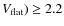 $V_{\rm flat})\geq 2.2$