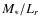 $M_{\ast}/L_{r}$