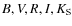$B, V, R, I, K_{\rm S}$