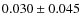 $0.030\pm0.045$
