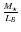 $\frac{M_{\star}}{L_B}$