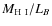 $M_{\rm H~ I}/L_B$