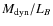$M_{\rm dyn}/L_B$