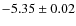 $-5.35\pm0.02$