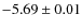 $-5.69\pm0.01$