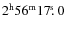 $ 2^{\rm h}56^{\rm m}17\hbox{$.\!\!^{\rm s}$ }0$