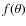 $f(\theta)$