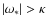 $\vert\omega_*\vert > \kappa$