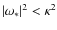 $\vert\omega_*\vert^2 <\kappa^2$