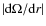 $\vert{\rm d}\Omega/{\rm d}r\vert$