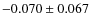 $-0.070\pm0.067$