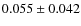 $ 0.055\pm0.042$