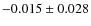 $-0.015\pm0.028$