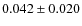 $ 0.042\pm0.020$