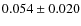 $ 0.054\pm0.020$