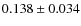 $ 0.138\pm0.034$