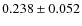 $ 0.238\pm0.052$